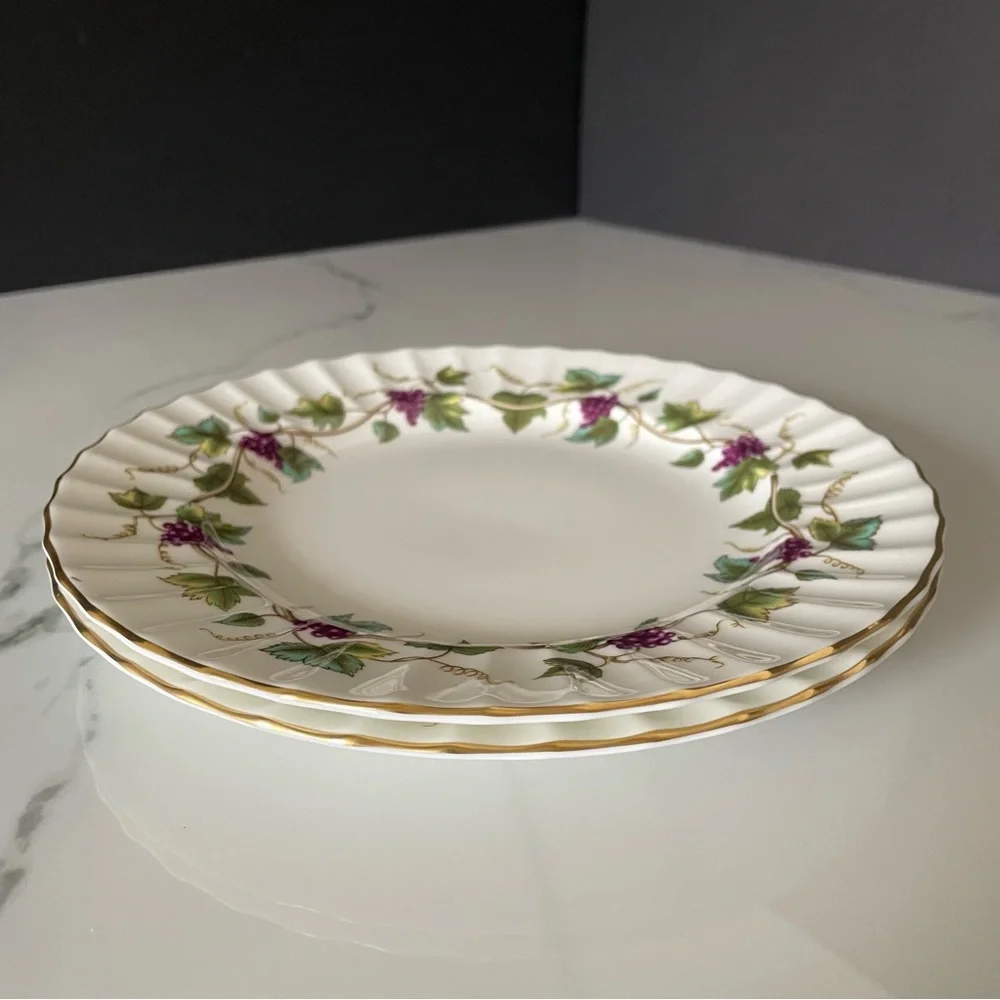 SET of 2 Salad Plates - Bacchanal by Royal Worcester